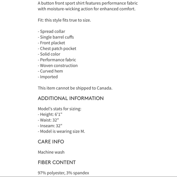 Cole Haan Performance Sport Shirt Button Down - Picture 7 of 10